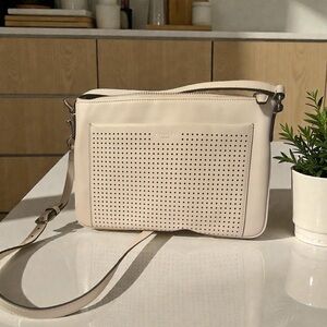 Coach Off White Perforated Crossbody Bag